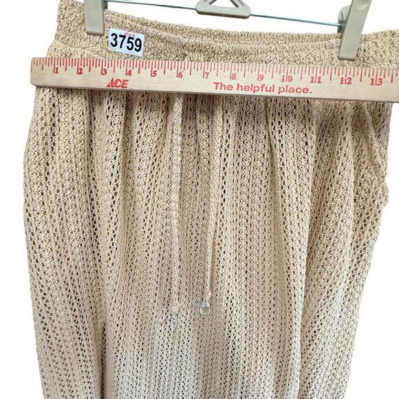 C&C California Crochet Knit Maxi Swim Cover-Up Skirt Womens Medium Beige Beach - Picture 7 of 8